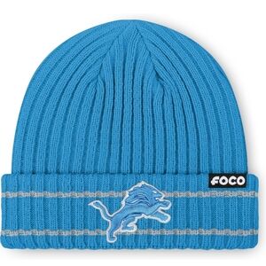 FOCO Men's Blue Lion Knit Beanie